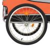 Dog Bike Trailer Orange and Gray