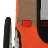 Dog Bike Trailer Orange and Gray